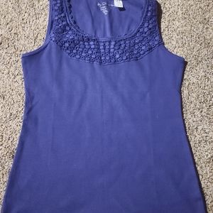 Chico's 🟣 PURPLE knit Tank sz8
